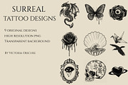 Surreal Tattoo Designs, a Decorative Illustration by Victoria Obscure (Thumbnail 1 of 3)
