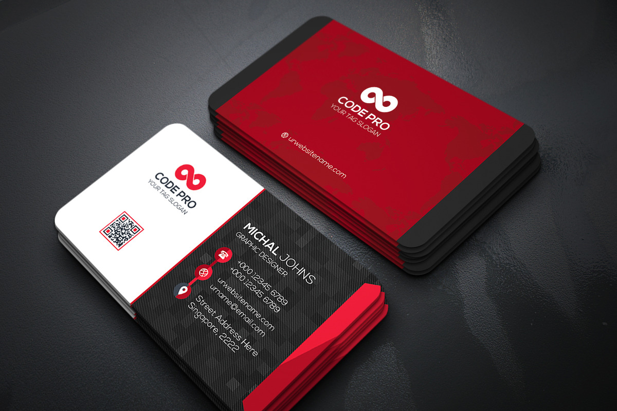Business Cards 2 in 1, a Business Card Template by Genereux Art (Photo 1 of 8)