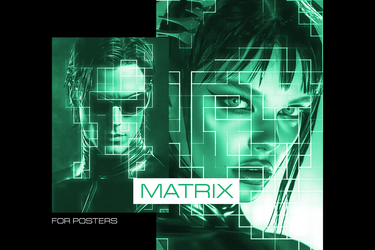 Green Matrix Poster Effect, a Layer Style Add-On by Design Squad