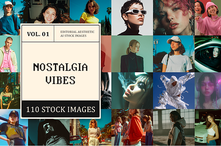 Nostalgia Vibes Stock Images Bundle, a Person Photo by BeNone Designs