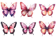 Pink Butterfly Clipart, an Illustration by DreamArtGraphic (Thumbnail 2 of 5)