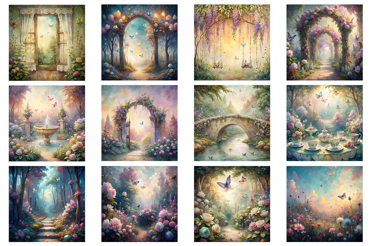 Fairytale Background Digital Papers, an Illustration by Wow Magic (Photo 2 of 2)