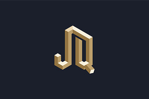 JQ or QJ logo and icon design