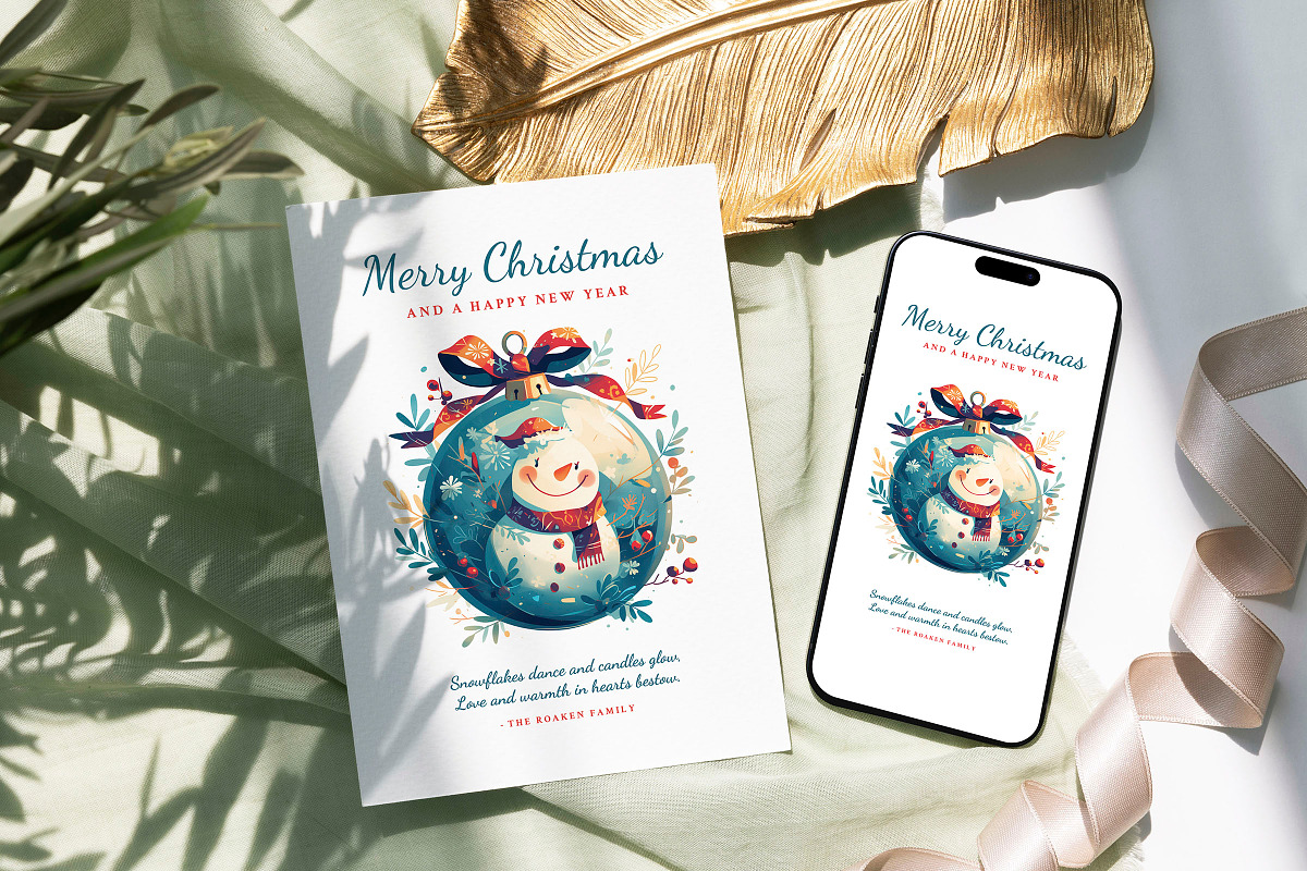 Yule - Christmas & New Year Card, a Card Template by CinderHeart Designs (Photo 3 of 3)