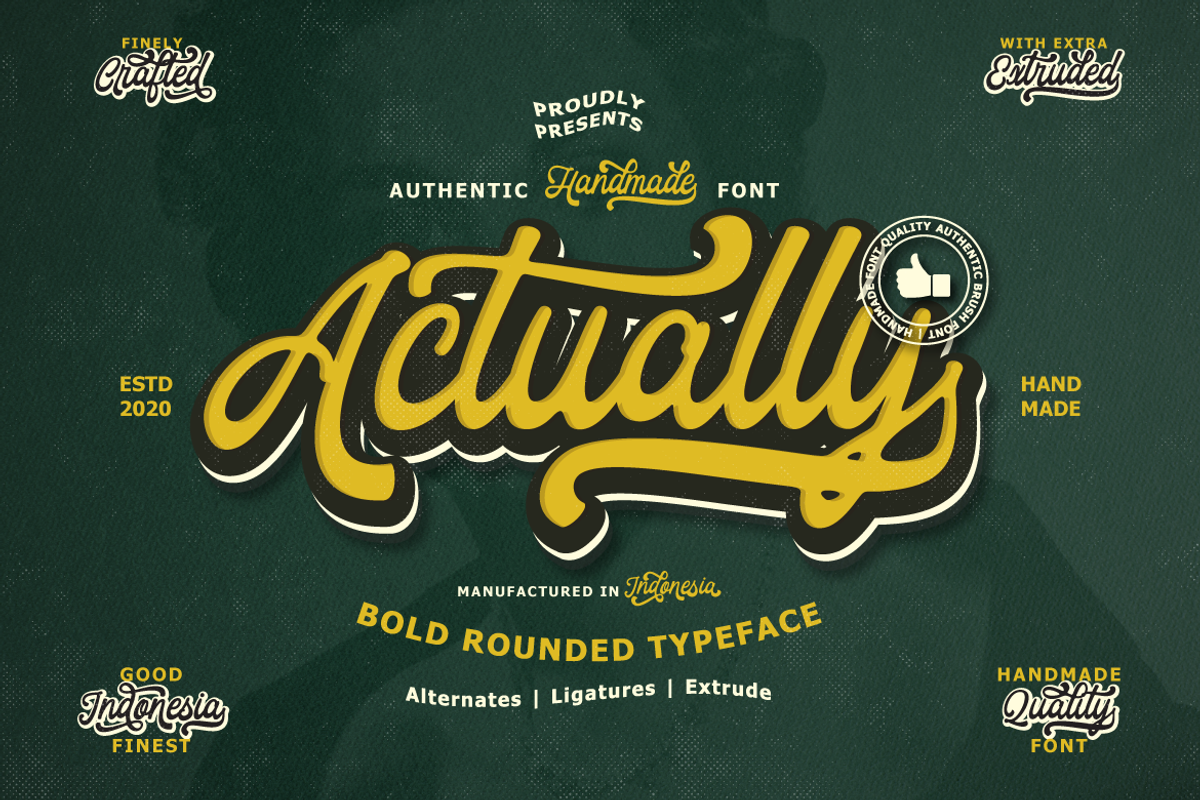 Actually Script, a Script Font by Eltypesstudio (Photo 1 of 15)