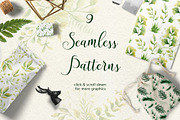 Herbaceous Greens-watercolor set, a Decorative Illustration by Astarte_design (Thumbnail 5 of 13)