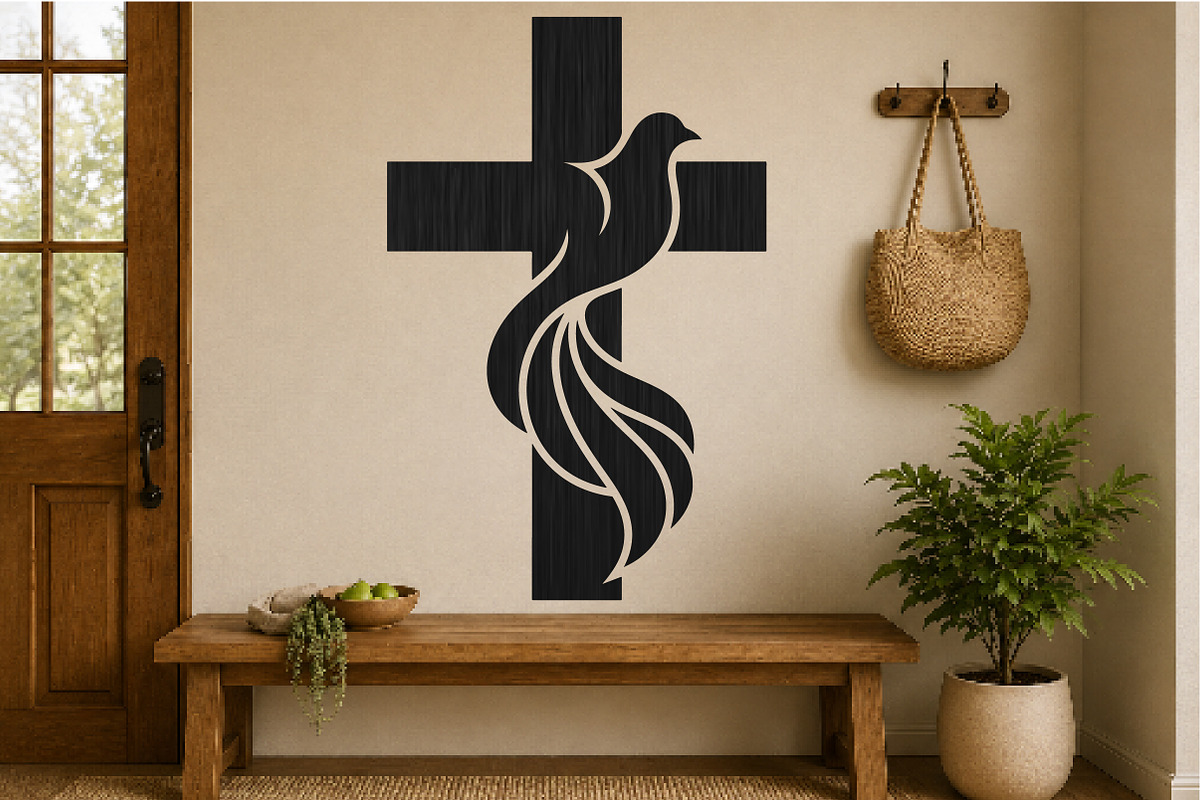 Dove Cross Laser Cut SVG, an Object Graphic by DreamCafeArt (Photo 2 of 4)