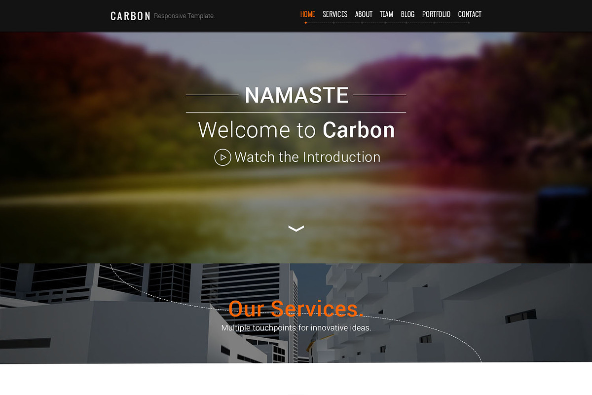 CARBON Single Page PSD Template, a Templates & Theme by hsoft (Photo 3 of 4)