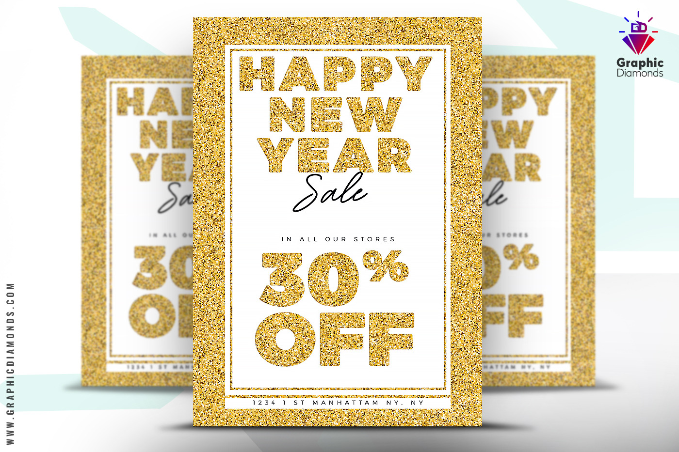 Happy New Year Sale by Graphicdiamonds  Creative Market