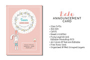 Baby Announcement Card, a Card Template by Cyrah's Collection (Thumbnail 1 of 3)