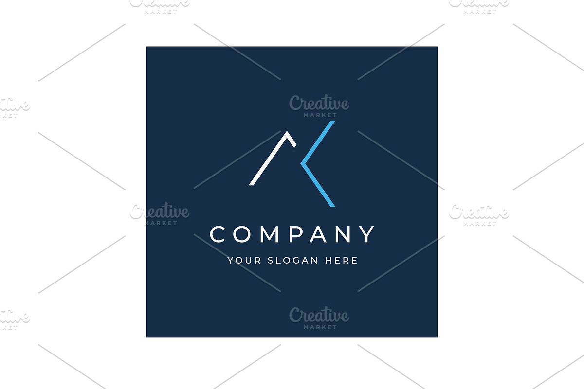 Geometric A K initials logo, a Branding & Logo Template by LOGOCREATIVE