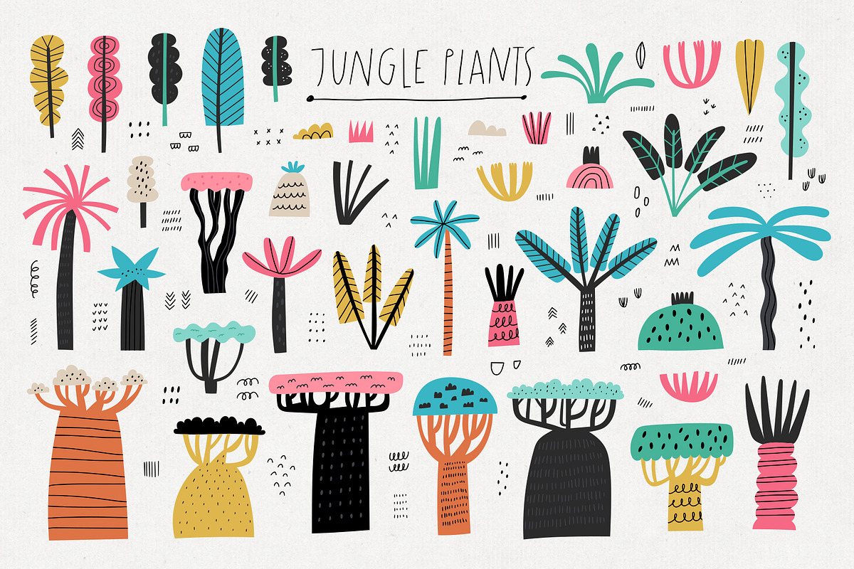 Safari: jungle animals and plants, an Animal Illustration by Olia (Photo 5 of 15)