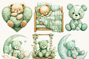 Watercolor Teddy Bear Clipart, an Object Illustration by Design Scotch (Thumbnail 8 of 9)