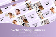 Purple Luxury Shopify Website Banner, a Shopify Template by Template Twist Shop (Thumbnail 1 of 5)