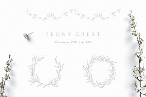 Flower Wreath, Botanical crest