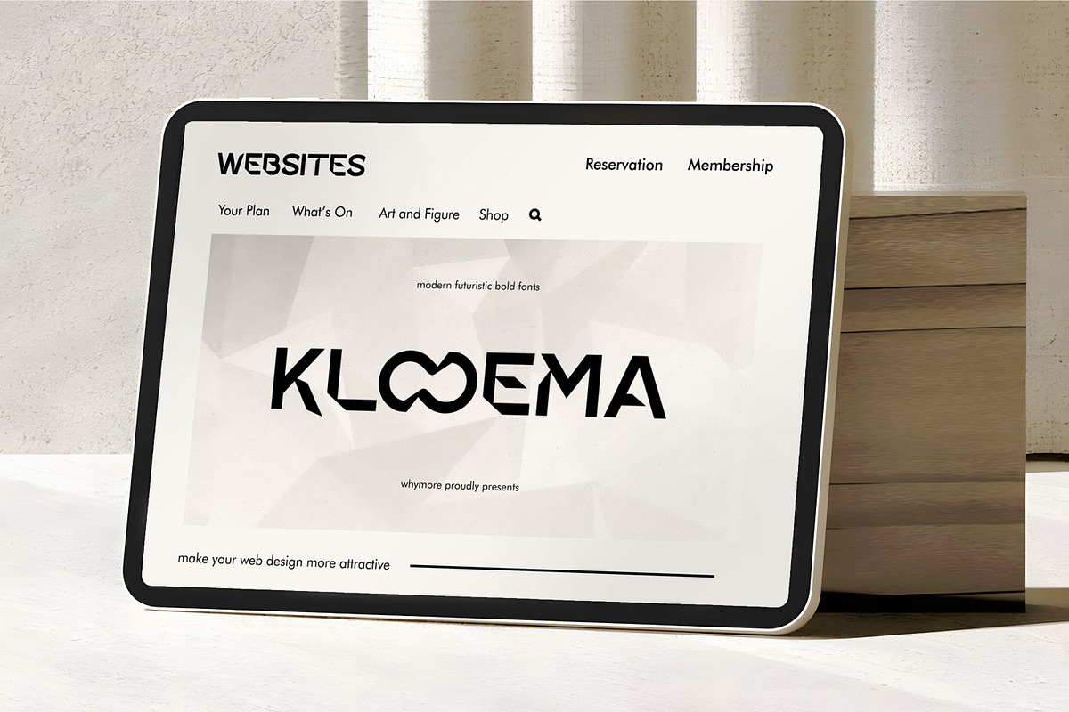 KLOEMA Logo Modern Bold Font, a Sans Serif Font by WhymoreArt (Photo 5 of 11)