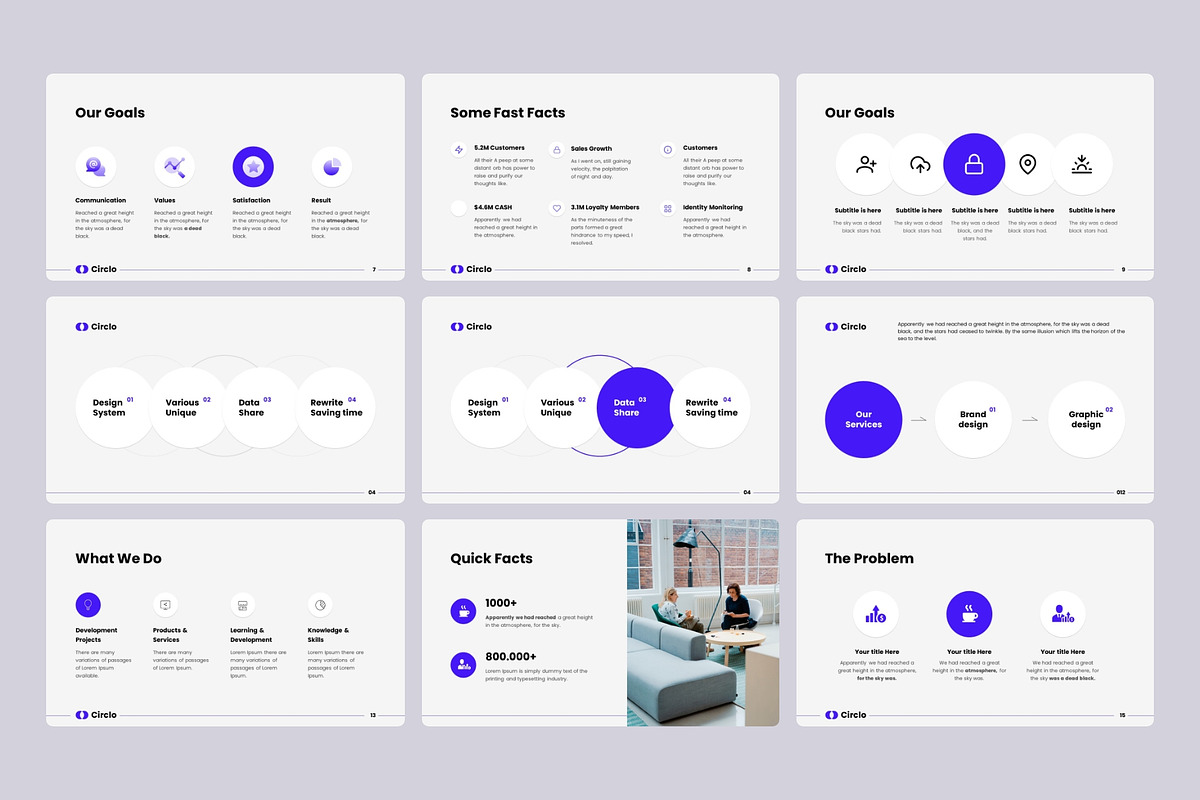 Circlo- Animated Presentation Bundle, a Presentation Template by MNML Agency (Photo 11 of 63)