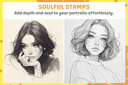 Procreate Portrait Stamps, a Brush Add-On by nikiartcorner (Thumbnail 8 of 10)