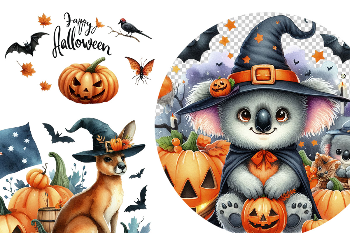 Australia Halloween cliparts, a Seasonal Illustration by FITALARTSNEDIGI (Photo 7 of 10)