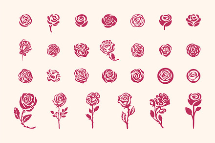 27 Rose symbols icon, an Outline Icon by Artha Design Studio