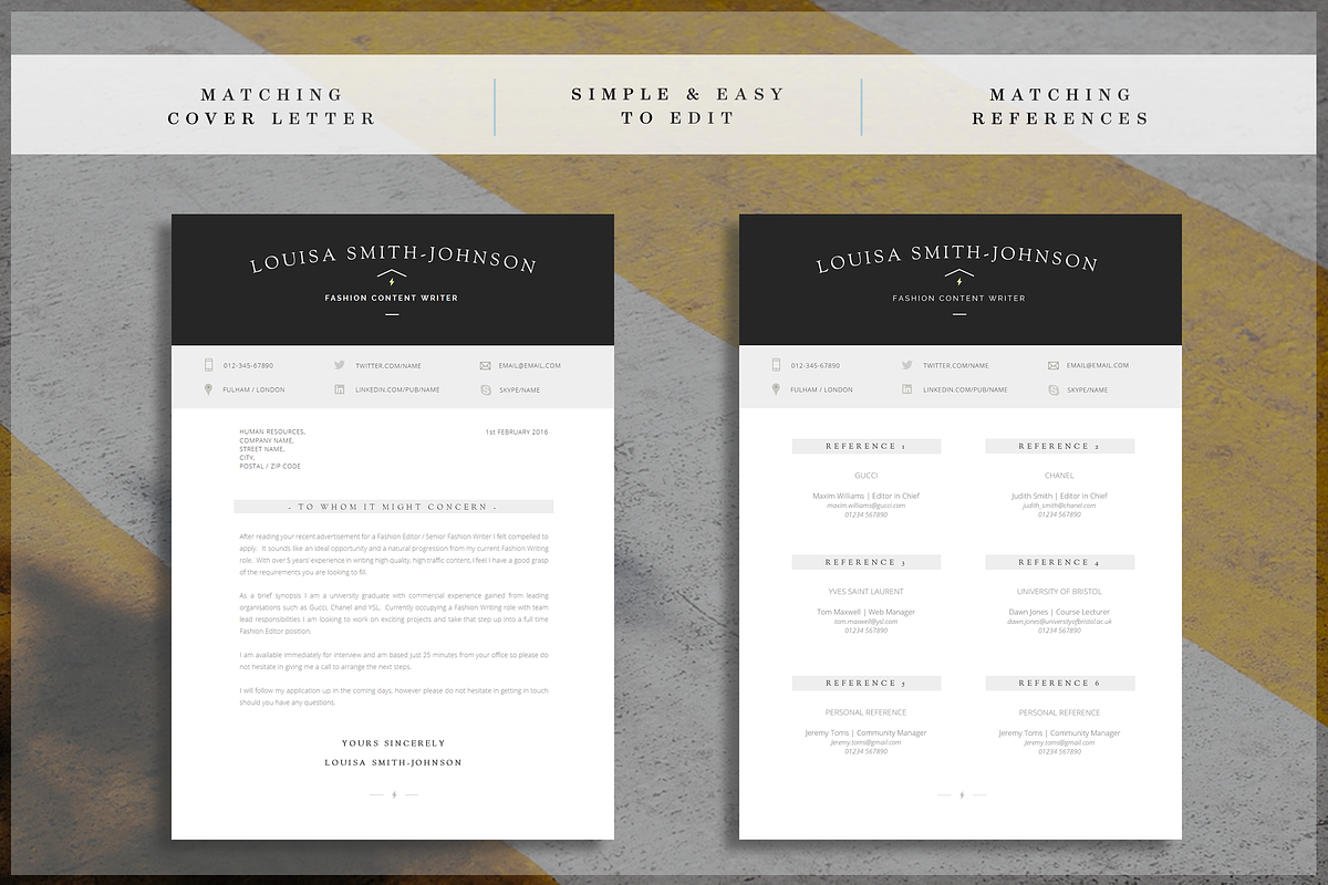 Word Resume Template, a Resume Template by introDuice - CV / Resumes (Photo 5 of 7)