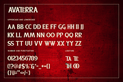 Avaterra - Horror Serif Film Font, a Serif Font by overlaytemplates (Thumbnail 5 of 5)