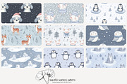 80 winter animals seamless pattern, a Pattern Graphic by Poppy Lane Studio (Thumbnail 8 of 11)