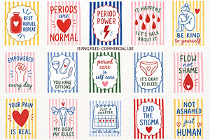 Period Menstruation Clipart Girl PNG, a Healthcare Illustration by SugarCloudStudioArt