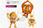 Funny Junk Food Character Cliparts, a Food Illustration by ThatsDesignArt (Thumbnail 8 of 11)