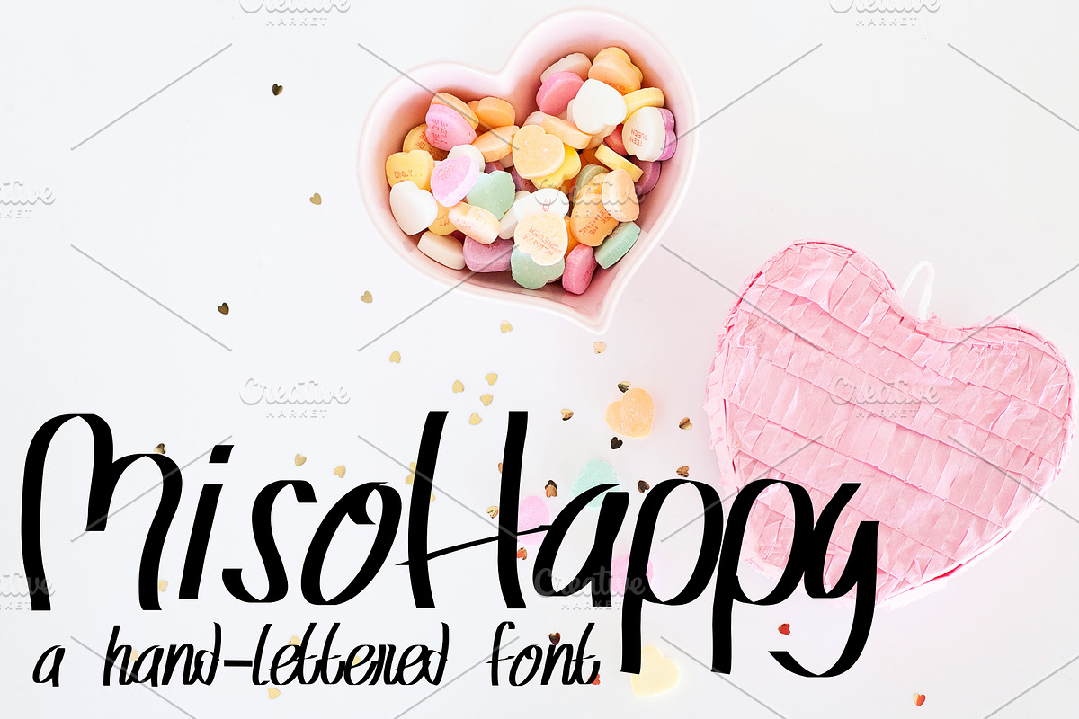 MISO HAPPY Hand Lettered Font