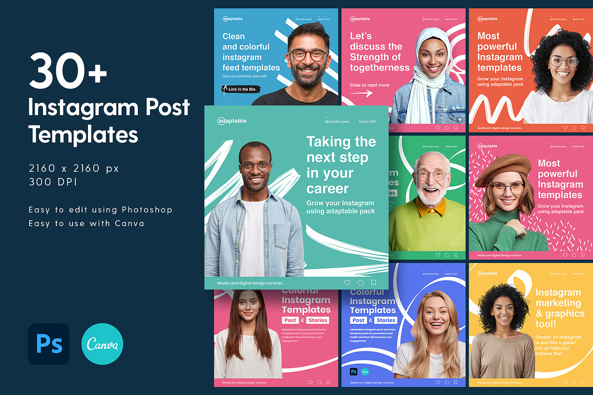 Adaptable- Social media Pack, a Social Media Template by MindMuse (Photo 2 of 22)