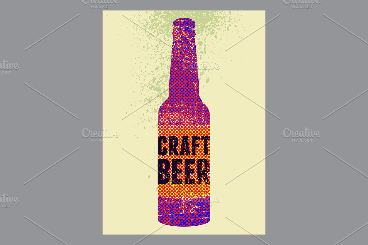 Beer Love Craft vector poster set., a Food Illustration by PoPaShop (Photo 4 of 7)