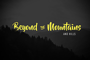 Beyond The Mountains, a Handwritten Font by StereoType (Thumbnail 1 of 4)