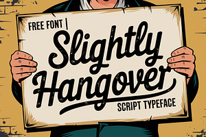 Free Font Slightly Hangover Script