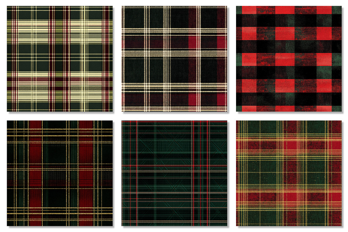 Christmas Plaid Digital Paper, a Pattern Graphic by Dream Creation (Photo 3 of 7)