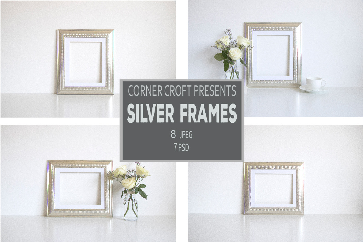 Silver Photo Frame Mockup Bundle, a Print Template by Corner Croft (Photo 5 of 5)