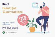Ding! Illustration Kit, a Templates & Theme by ls-illustrations (Thumbnail 1 of 6)