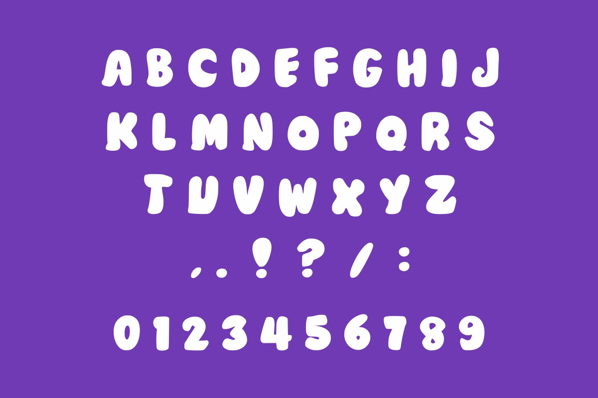 Big Ballon - Cartoon Font, a Serif Font by Fourteen Letter (Photo 7 of 8)