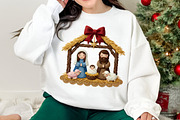 Coquette Jesus Christmas PNG, an Illustration by Canvas Craft (Thumbnail 3 of 3)