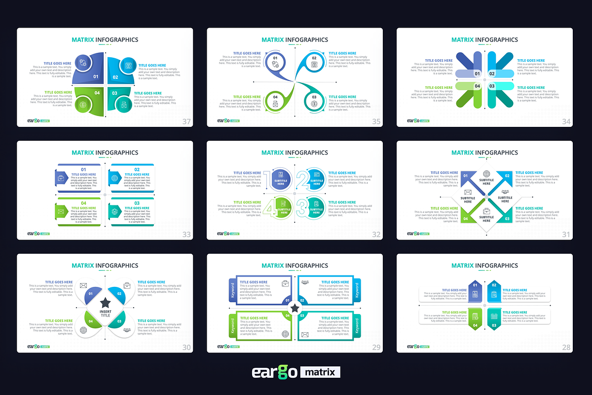 Eargo Matrix Infographics PowerPoint, a Presentation Template by Premast (Photo 5 of 7)