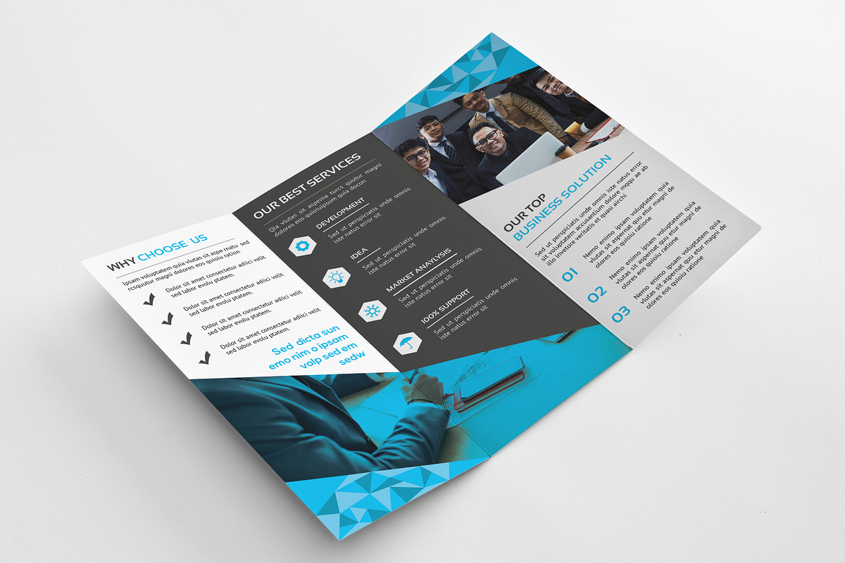 Corporate Trifold Brochure, a Brochure Template by retrographix (Photo 5 of 5)