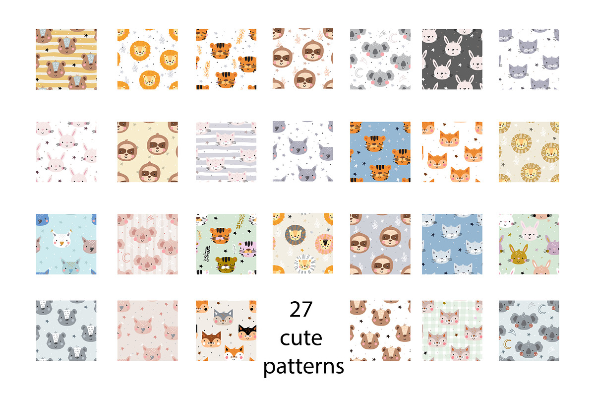 Cute Animals for kids!, a Background Graphic by Irene_Boiko_ART (Photo 3 of 5)