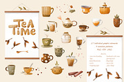 Cutte cups, digital elements, a Food Illustration by Izobova (Thumbnail 1 of 6)