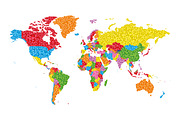 4x Low Poly World Maps, an Education Illustration by asantosg (Thumbnail 1 of 4)