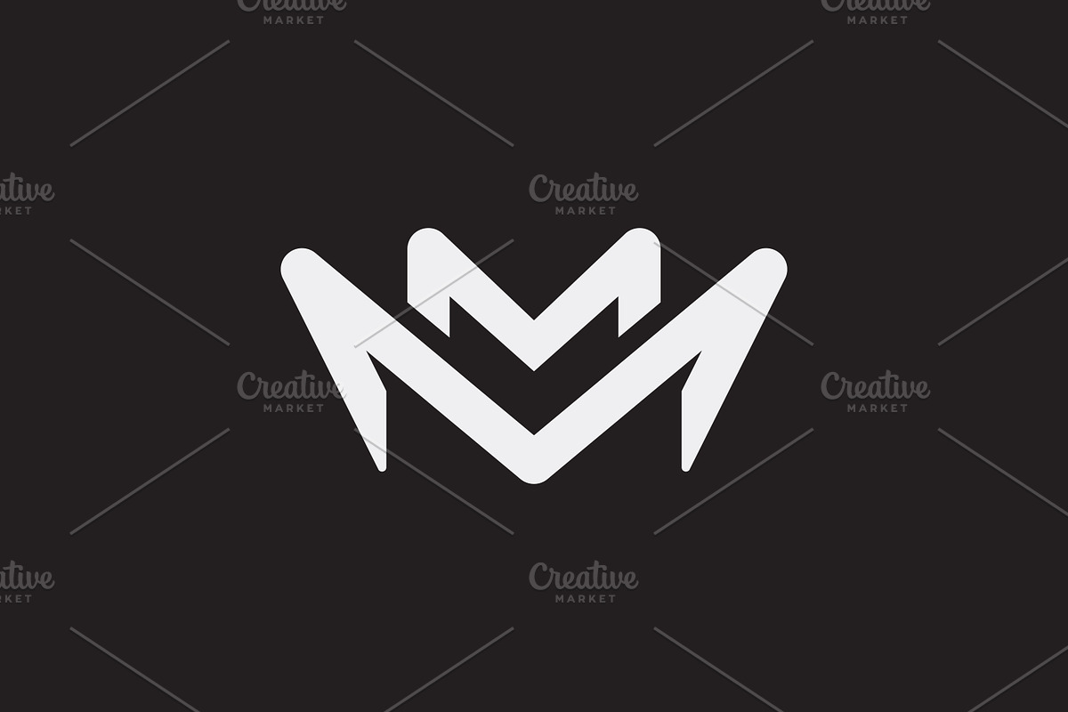 Lettermarks MM Crown Logo Templates, a Branding & Logo Template by ganuDESIGN (Photo 4 of 4)