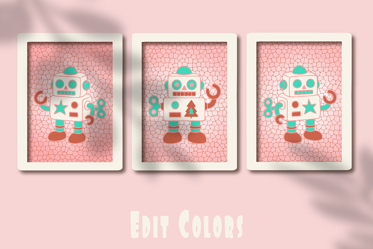 Retro Christmas Toy Robots Graphics, an Object Graphic by Blynn Pippen (Photo 25 of 26)