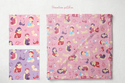 Mom and baby - pattern & cliparts, a Healthcare Illustration by Brzozowska (Thumbnail 2 of 9)