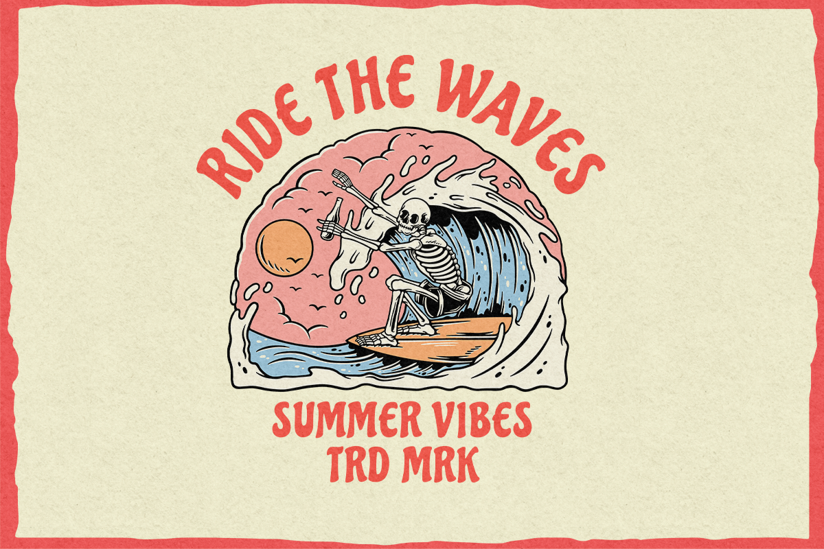 Summer Skull Vector Illustrations, an Illustration by Localmad (Photo 5 of 6)