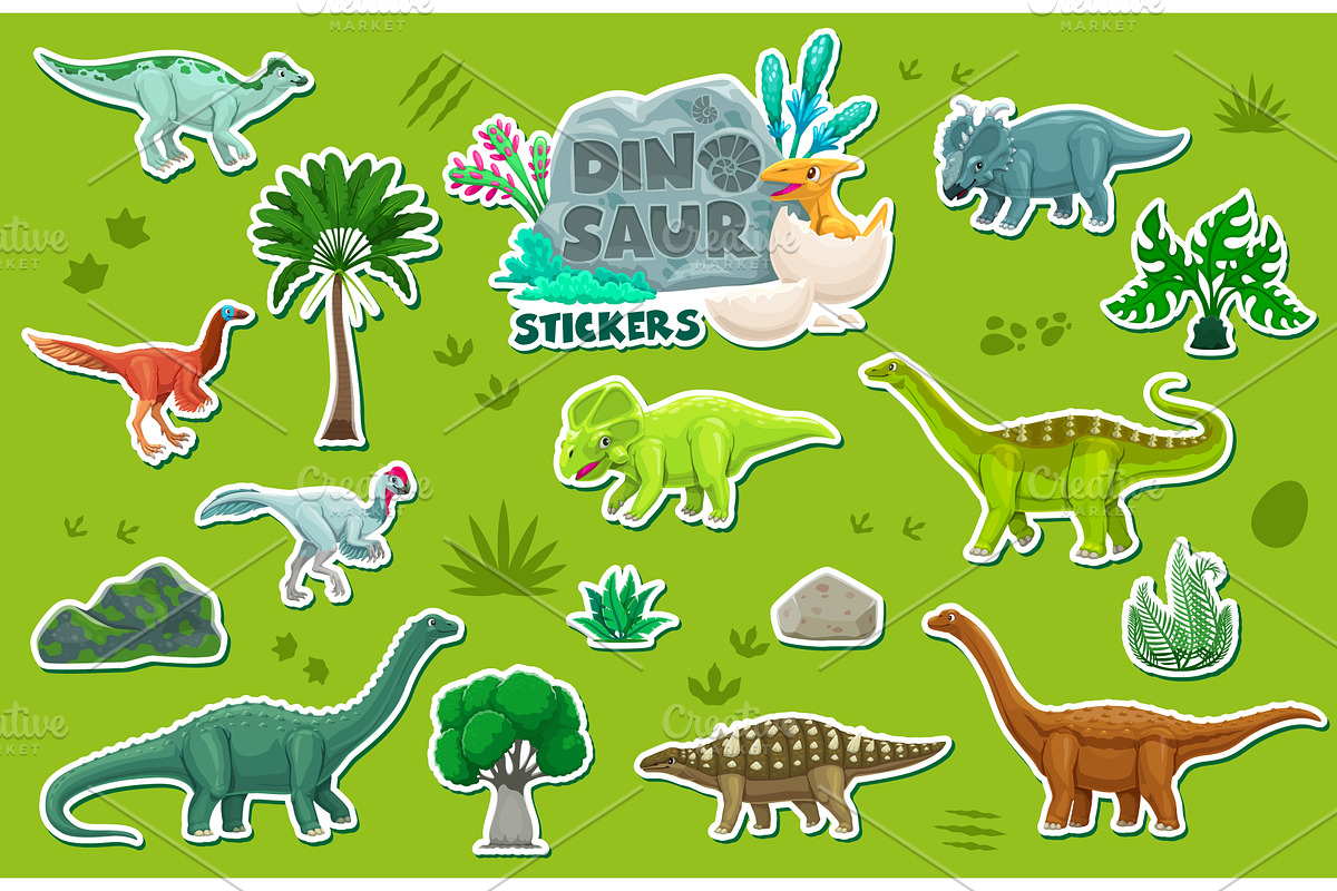Prehistoric dinosaurs characters, an Animal Illustration by Vector Tradition