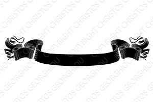 Scroll Banner Ribbon Paper Parchment, a Decorative Illustration by Christos Georghiou